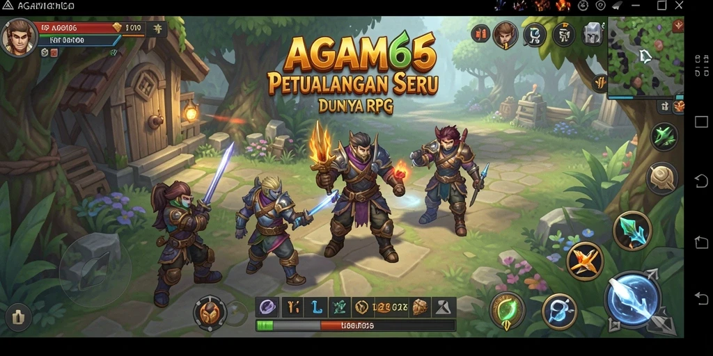 Tampilan gameplay AGAM66 yang penuh aksi dan petualangan RPG.