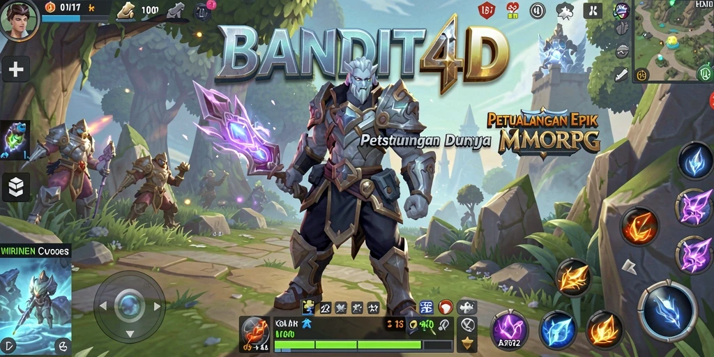 Screenshot gameplay BANDIT4D dengan aksi pertempuran mendebarkan.