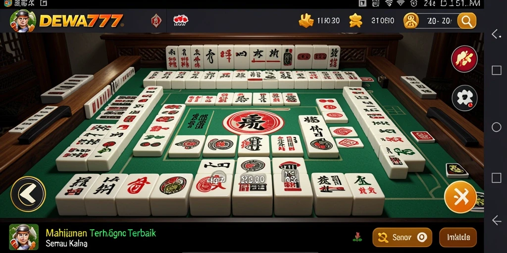 Screenshot gameplay DEWA777 dengan tampilan Mahjong yang menarik.