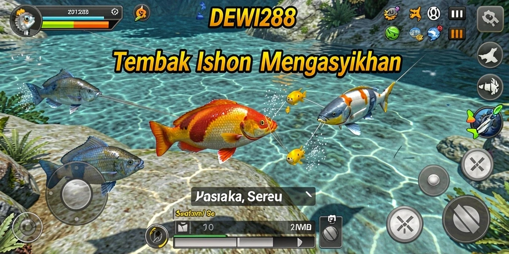 Screenshot tampilan seru gameplay Tembak Ikan DEWI288.