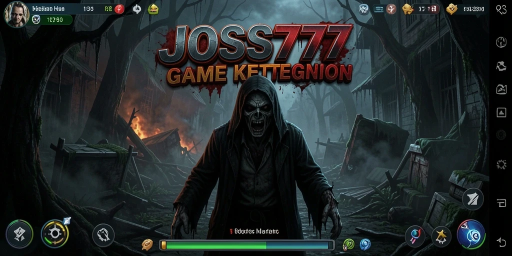 Tampilan gameplay JOSS777 dengan suasana Horror yang mencekam.