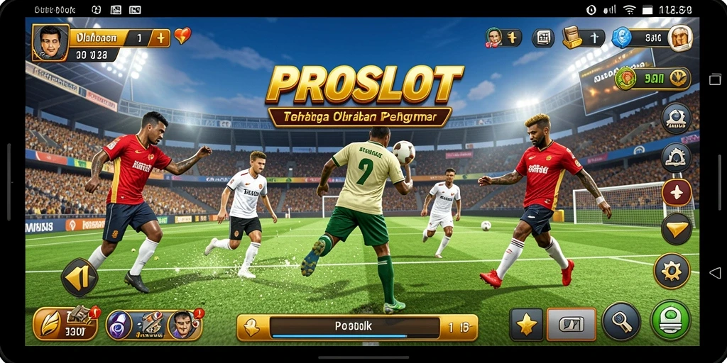 Tangkapan layar gameplay PROSLOT dengan aksi olahraga seru.