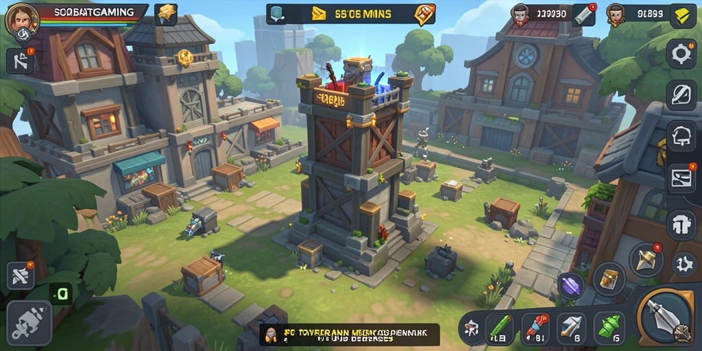 Tampilan gameplay SOBATGAMING yang menegangkan dalam Tower Defense.