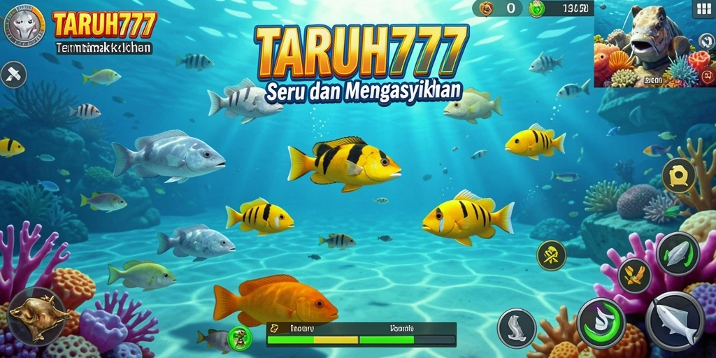 Tampilan menarik dari gameplay TARUH777 saat menembak ikan.