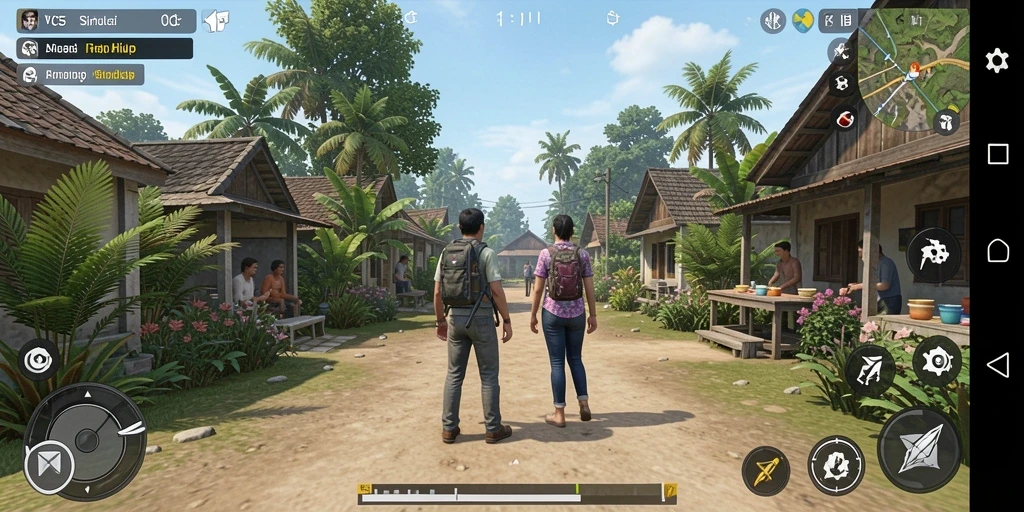 Tangkapan layar gameplay VC5 menunjukkan dunia simulasi yang menarik.