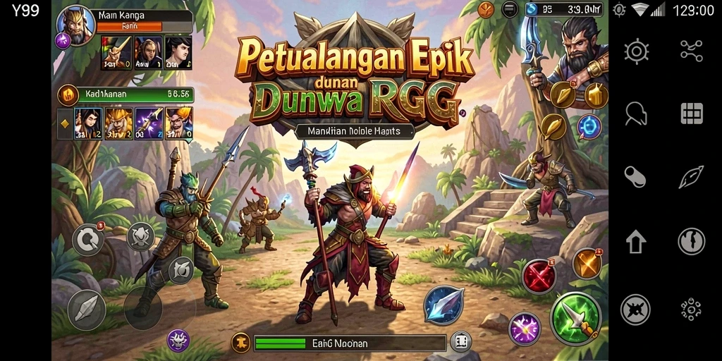 Tampilan gameplay Y89 yang mendebarkan dan penuh aksi RPG.